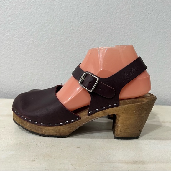 Lotta’s Marron Leather Mary Jane Sandals Size 39 - Picture 1 of 13
